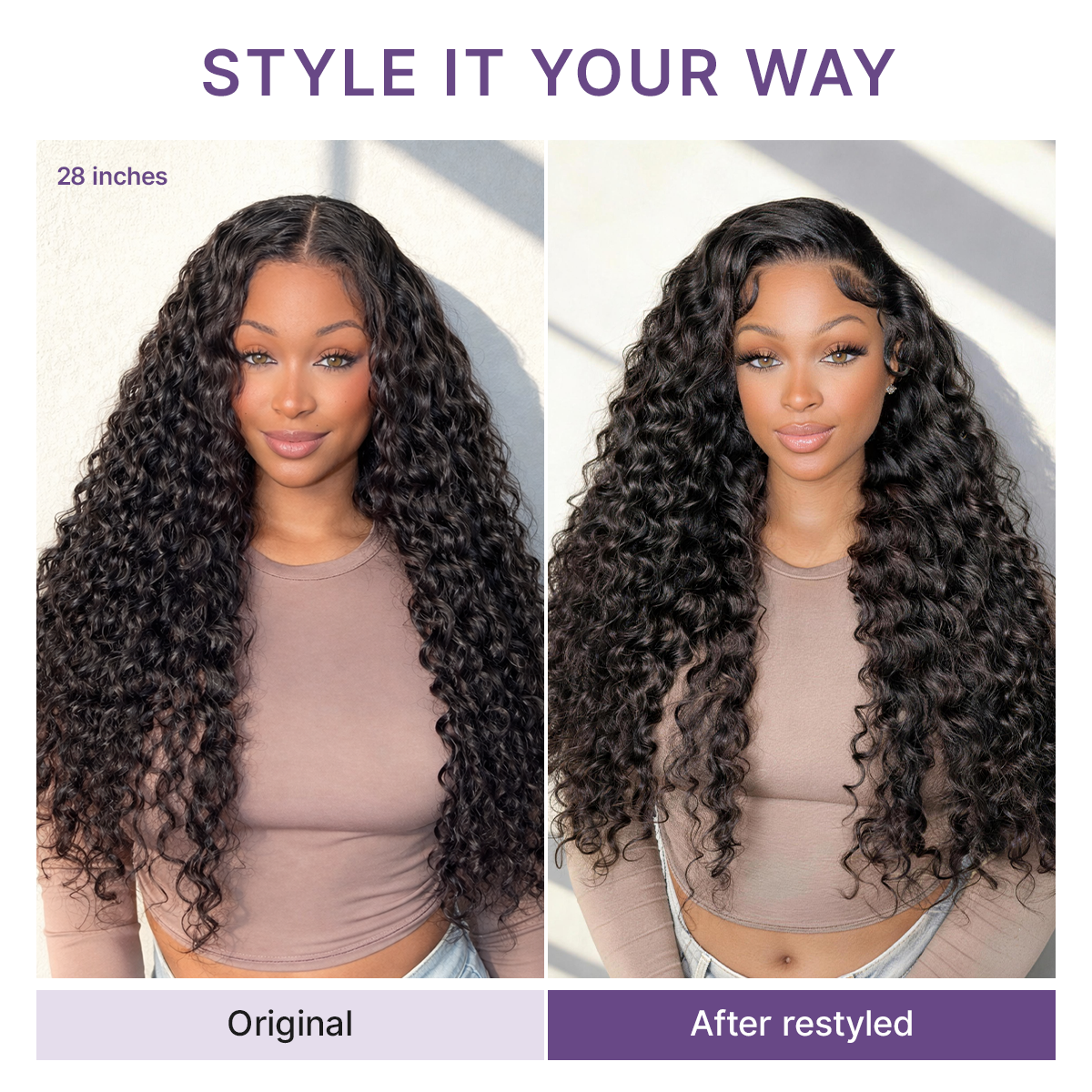 Glueless Water Wave Wig – Fluffy & Natural Volume