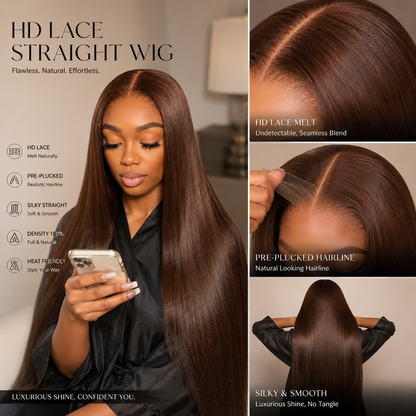 🌷💥Straight HD Transparent Lace Front Wigs Human Hair