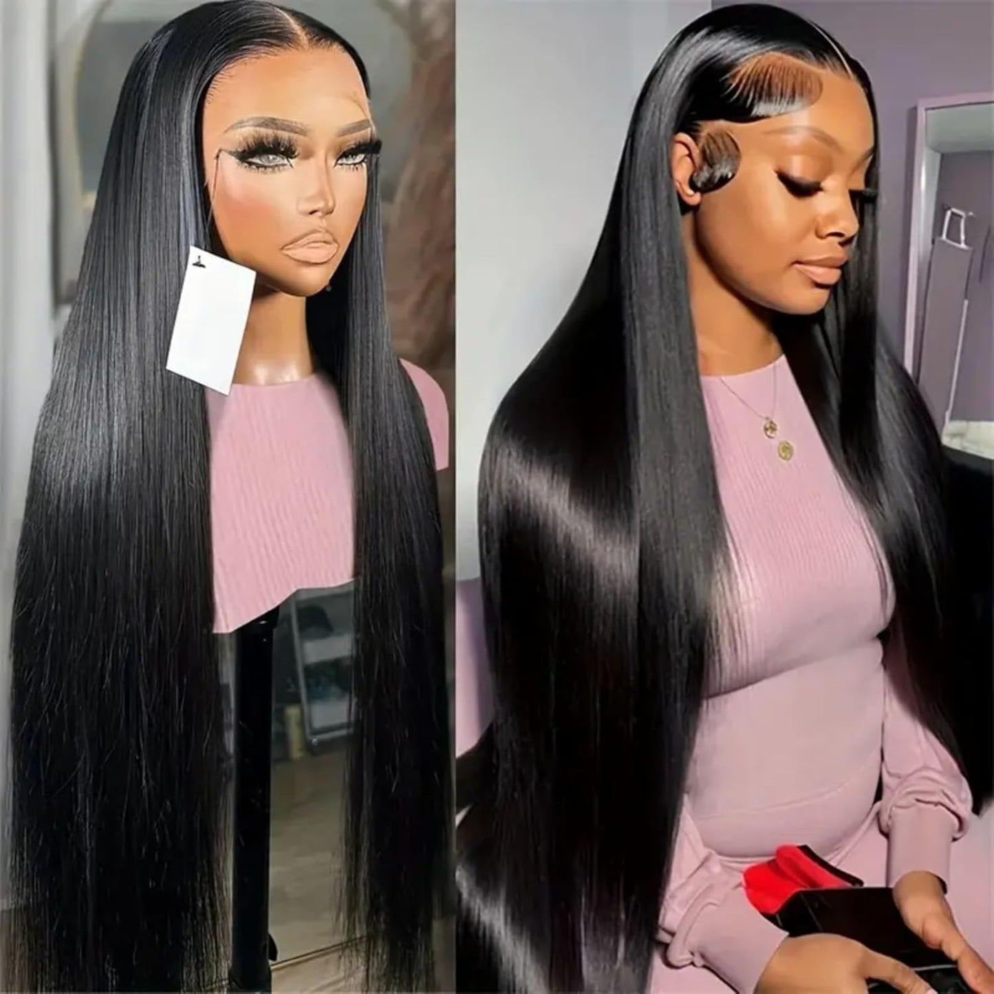 🌷💥Straight HD Transparent Lace Front Wigs Human Hair
