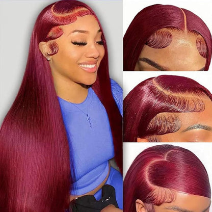 🌷💥Straight HD Transparent Lace Front Wigs Human Hair