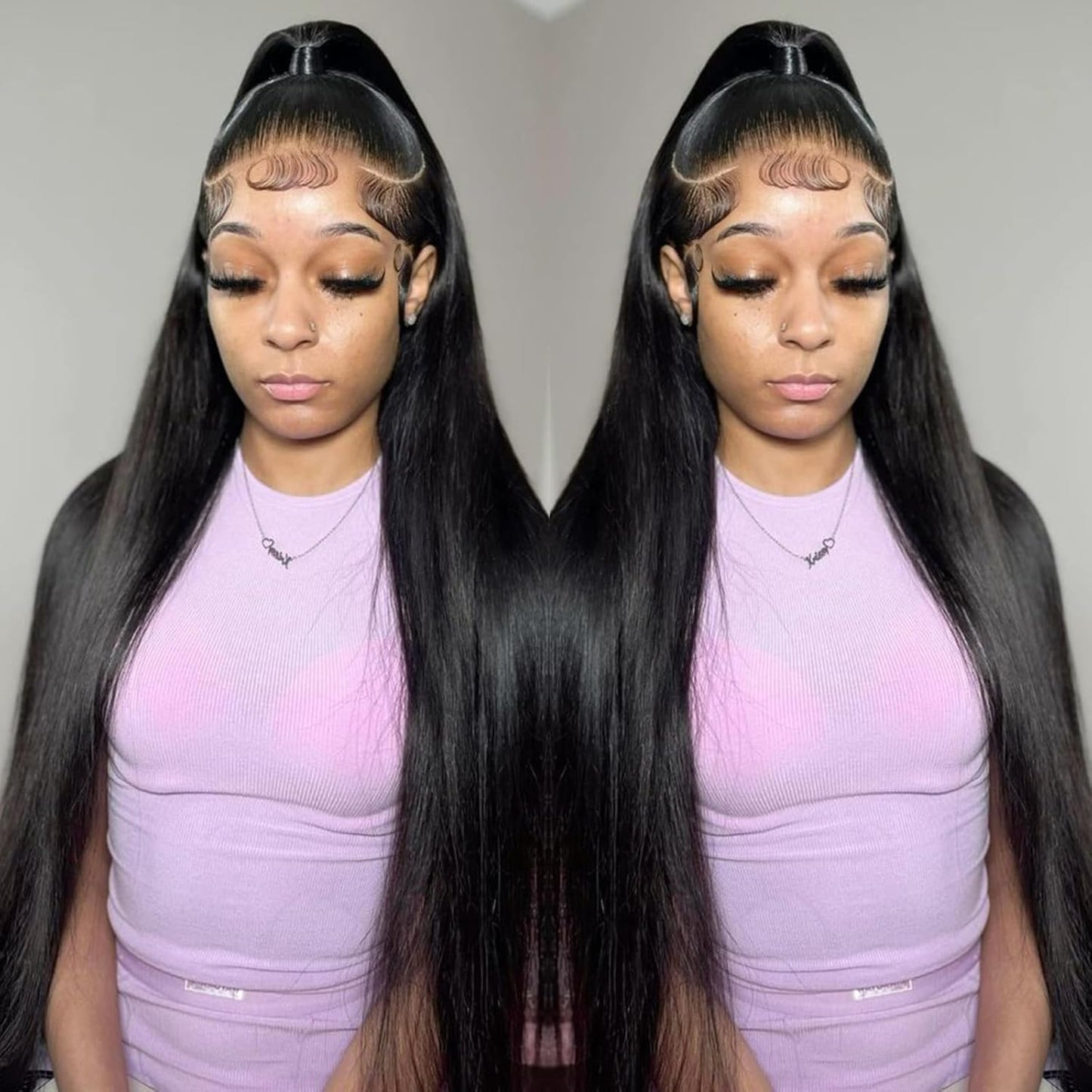 🌷💥Straight HD Transparent Lace Front Wigs Human Hair