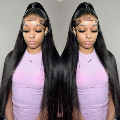 🌷💥Straight HD Transparent Lace Front Wigs Human Hair