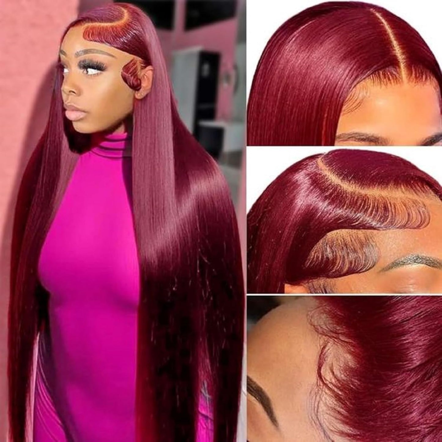 🌷💥Straight HD Transparent Lace Front Wigs Human Hair