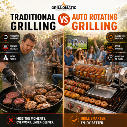 🎁𝐎𝐟𝐟𝐢𝐜𝐢𝐚𝐥 𝐁𝐫𝐚𝐧𝐝 𝐒𝐭𝐨𝐫𝐞✨🔥 Automatic Rotating BBQ Grill Rack