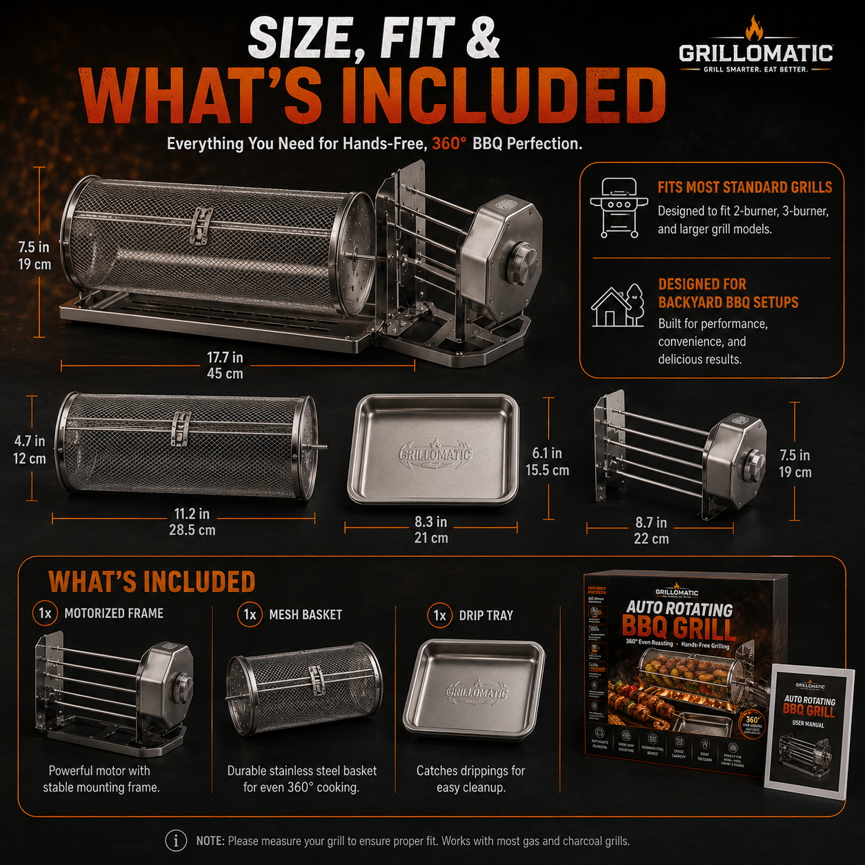 𝐎𝐟𝐟𝐢𝐜𝐢𝐚𝐥 𝐁𝐫𝐚𝐧𝐝 𝐒𝐭𝐨𝐫𝐞🔥3,155 sold in last 24 hours🔥 Automatic Rotating BBQ Grill Rack